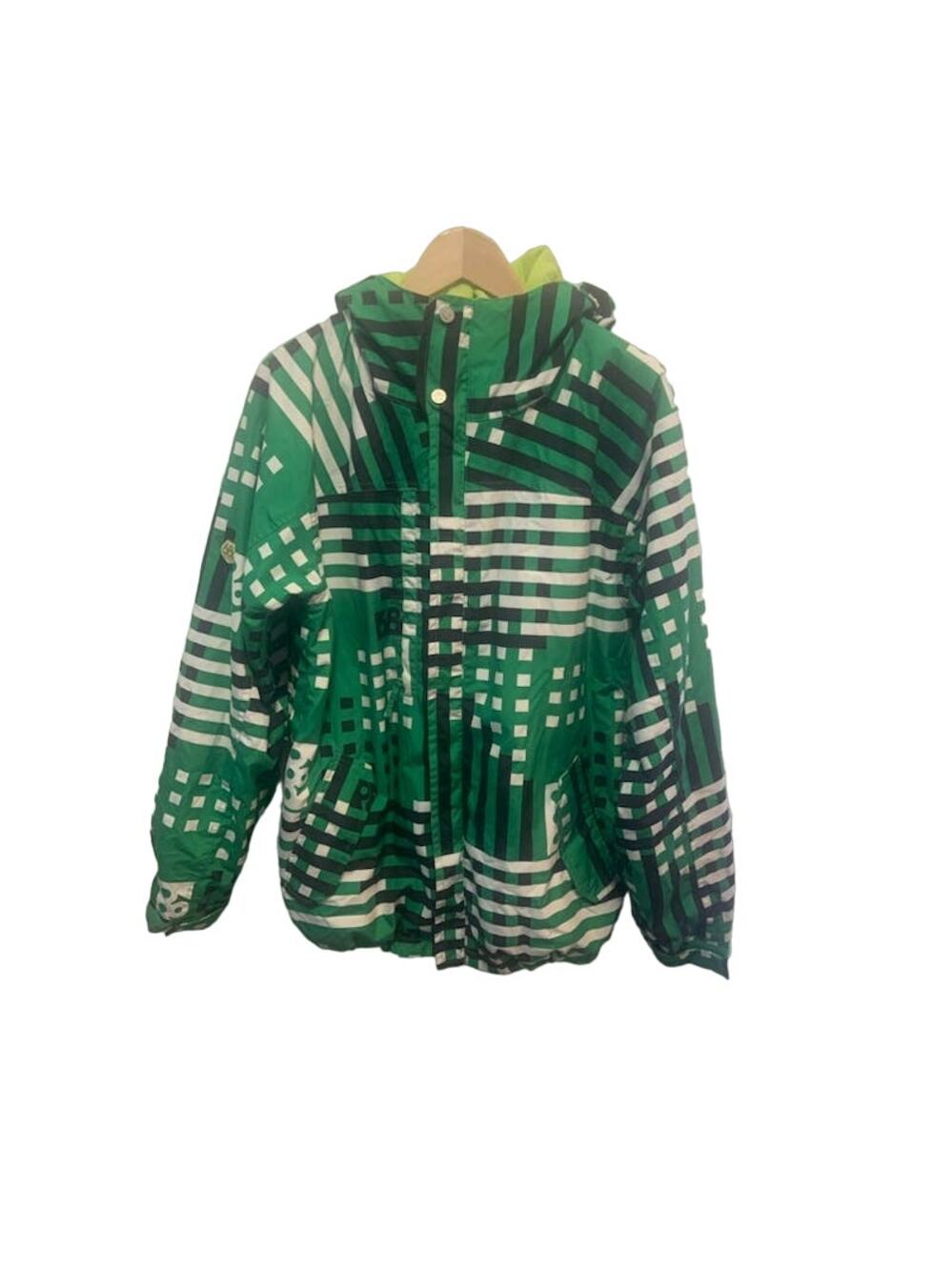 686 Snowboard ski jacket coat green Mannual Grid men's size S